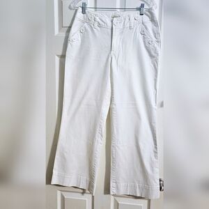 St. John's Bay White Wide Leg Size 8